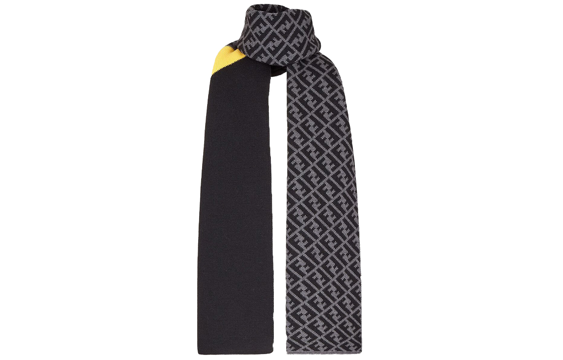 

FENDI Вязаный шарф мужской, Black