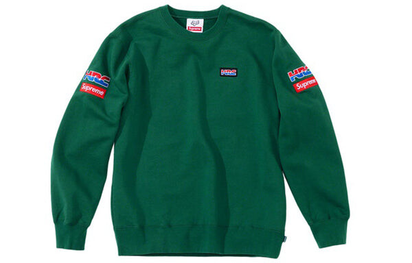 Толстовка x honda fox racing crewneck 'green' Supreme, зеленый — фото 2