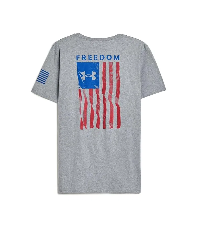 Футболка с коротким рукавом Freedom Flag Under Armour Kids, Steel Light Heather/Royal — фото 2