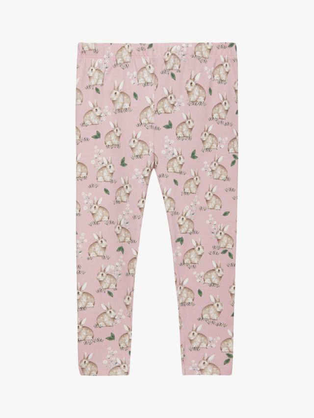 

Детские леггинсы с кроликом Trotters, цвет Rose Pink