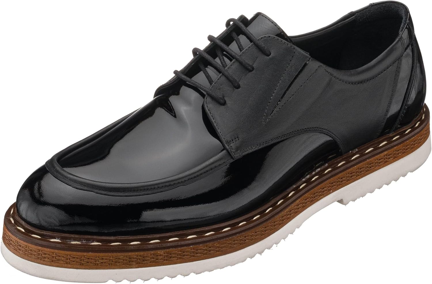 

Мужские черные оксфорды DALGALA из лакированной кожи ручной работы, легкие, с шнуровкой, повседневные мужские туфли