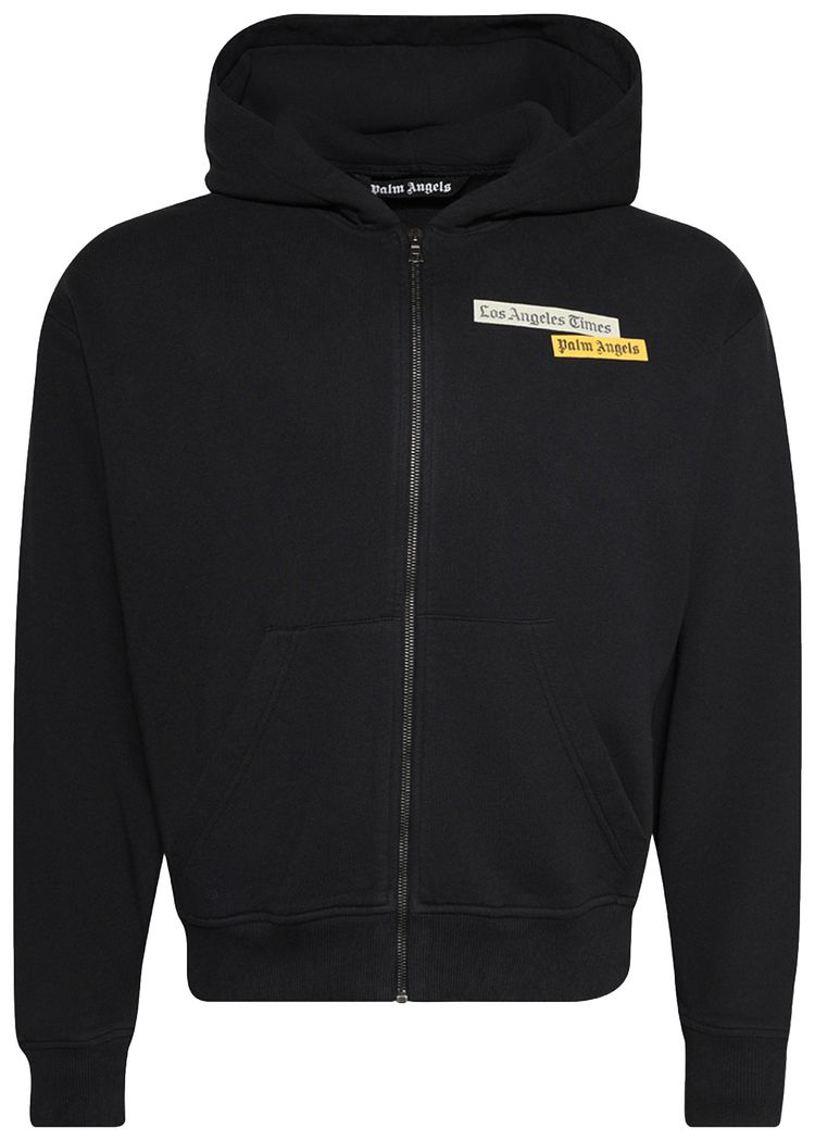 

Худи Palm Angels на молнии, стандартного размера, цвет, черный