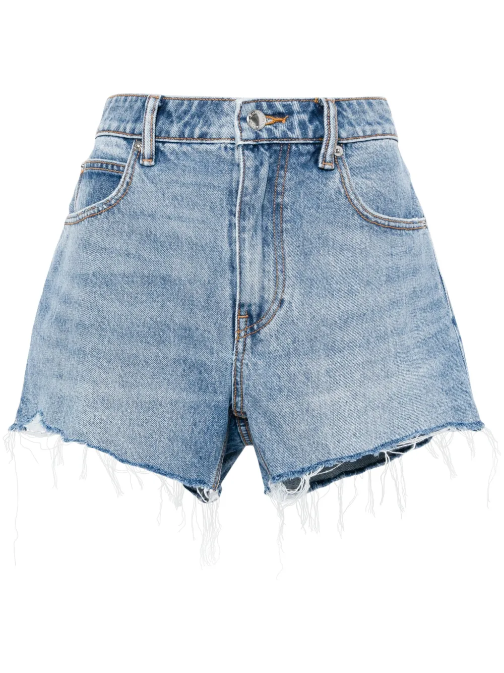 

Джинсовые шорты Bite с логотипом Alexander Wang, синий