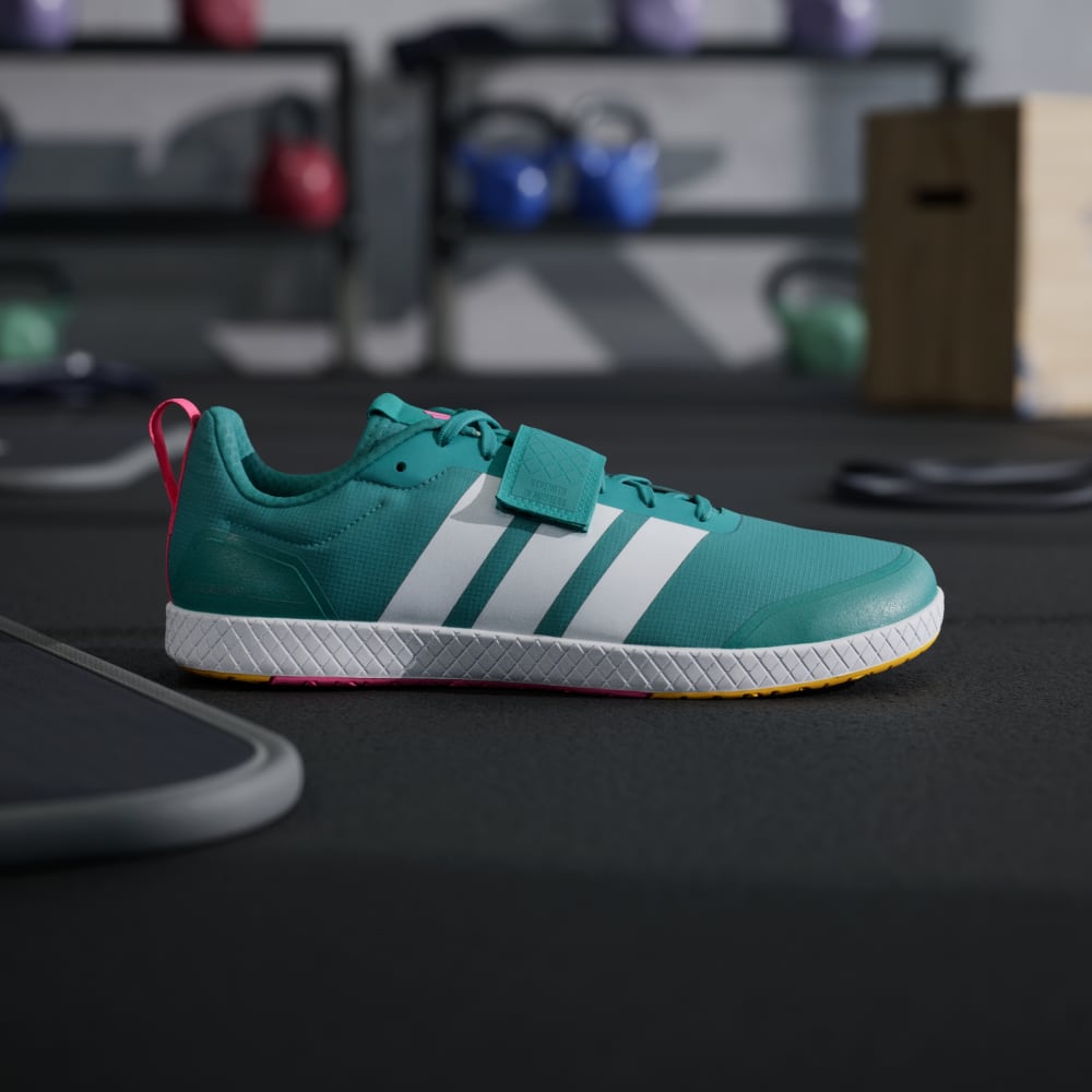Кроссовки Adidas The Total Weightlifting Shoes, цвет Pure Teal/Cloud White/Lucid Pink — фото 2