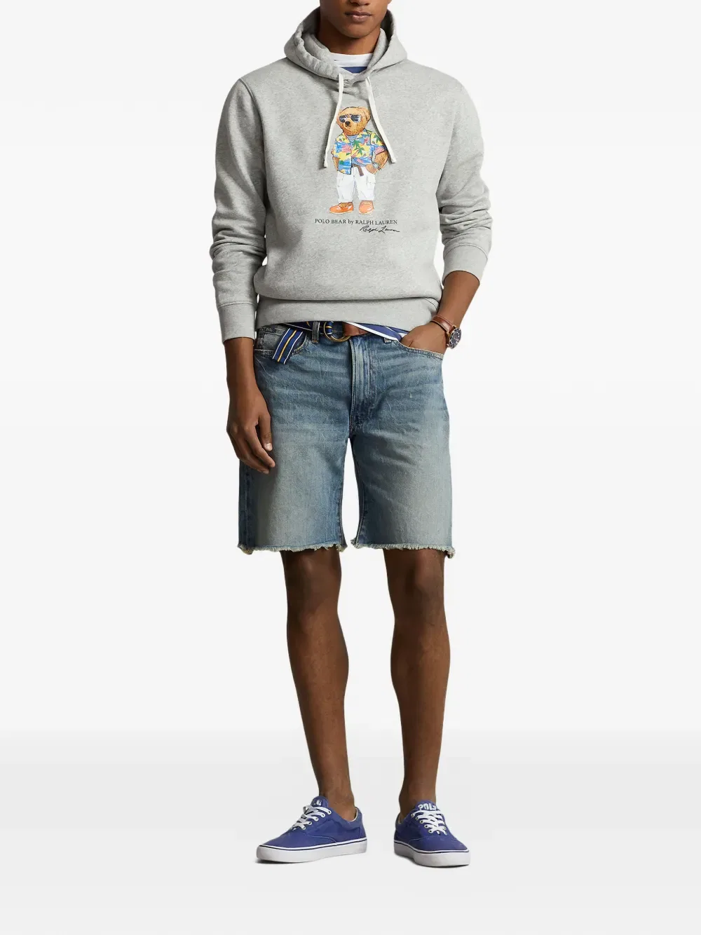 Худи с графическим принтом Polo Bear Polo Ralph Lauren, серый — фото 2