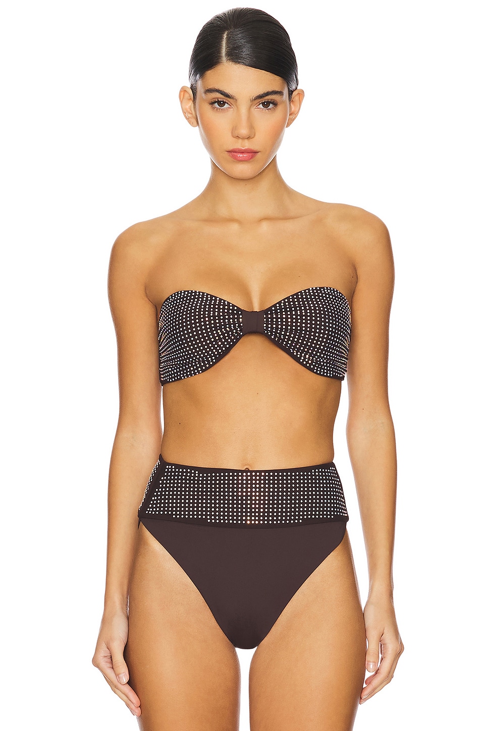 

Паула топ Beach Riot, цвет java jewel