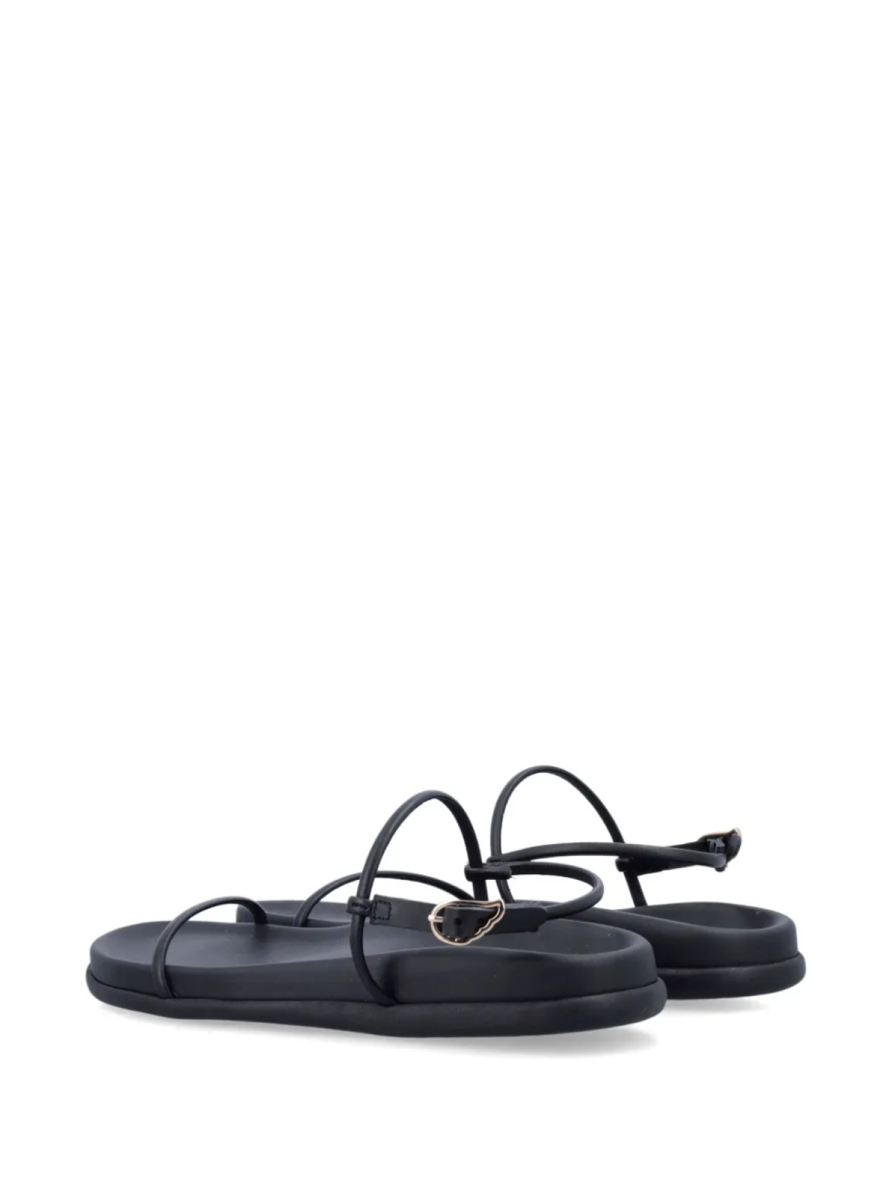 Сандалии на плоской подошве с ремешками Semystra Ancient Greek Sandals, черный — фото 3
