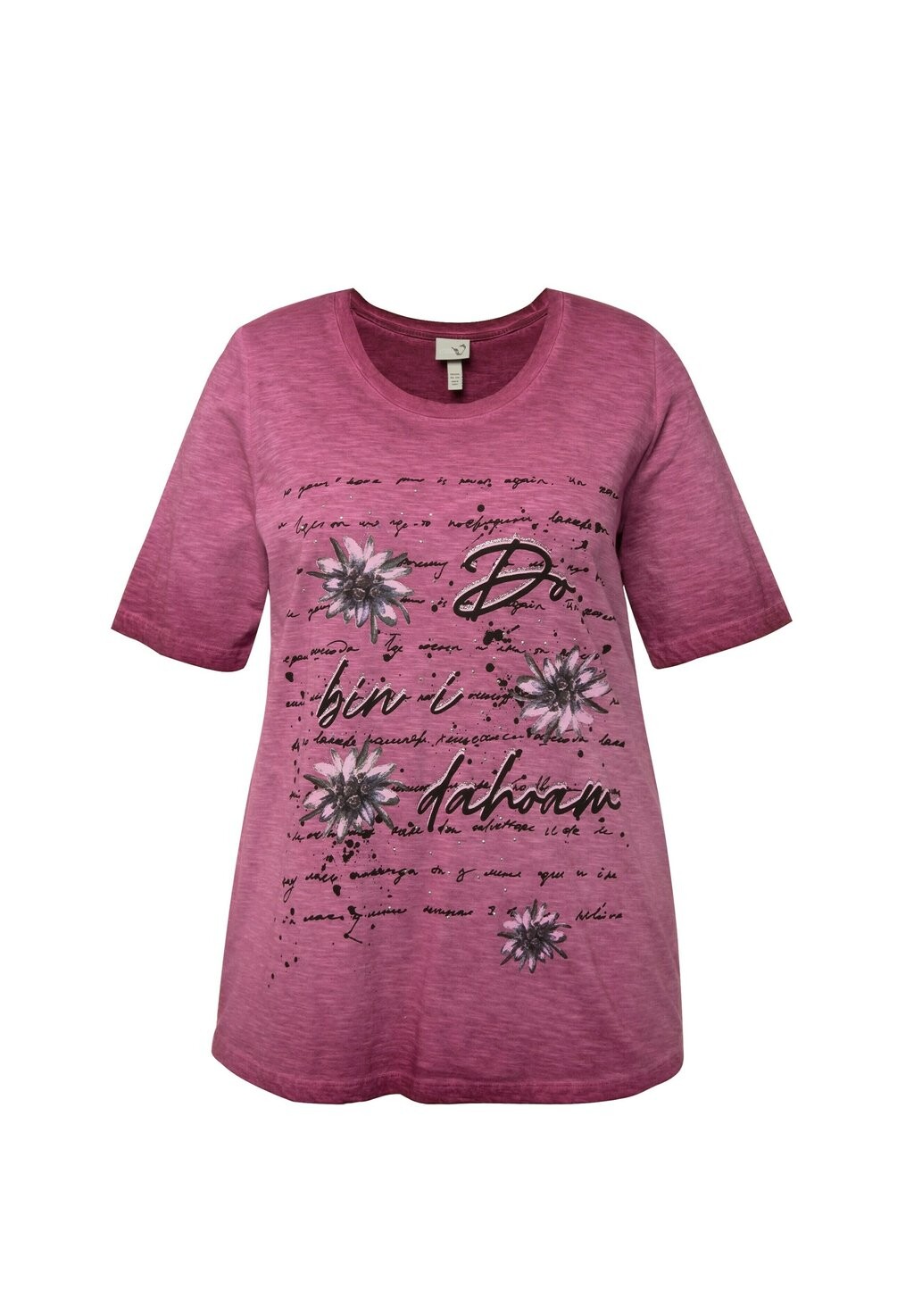 

Футболка с принтом EDELWEISS SHORT SLEEVE GRAPHIC TEE Ulla Popken, лиловый