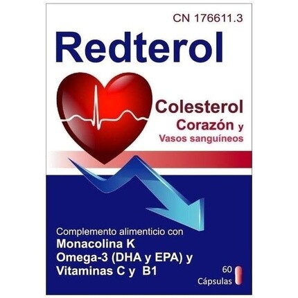 

Redterol Colesterol Heart and Blood Glasses, 60 капсул Bluecube