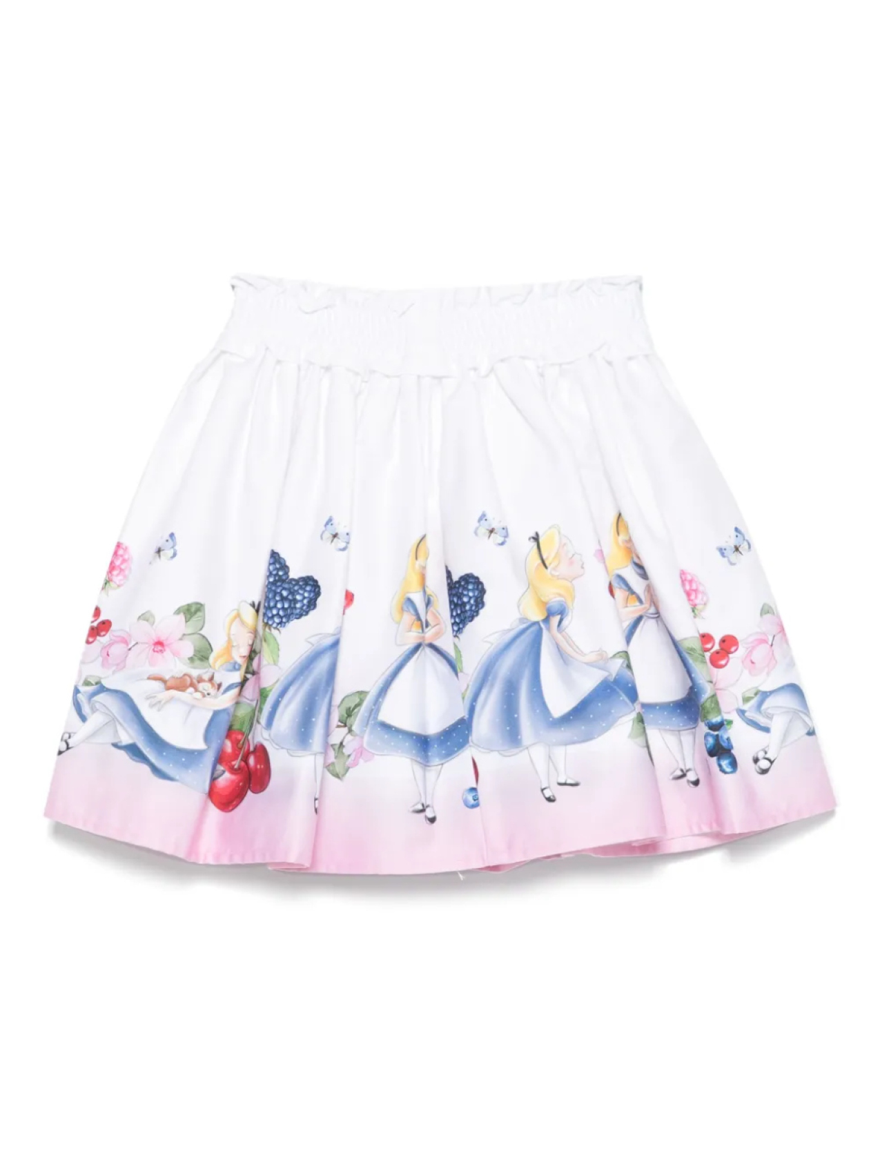 Атласная юбка Alice из коллаборации с Disney Monnalisa, белый — фото 2