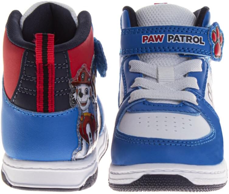 Детские кроссовки Character Boys с высоким верхом Cars, Monster Jam, Paw Patrol, Spider-Man, Sonic, повседневные спортивные с застежкой для малышей, размер 6-10, 11-12 для маленьких детей Josmo, голубой — фото 3
