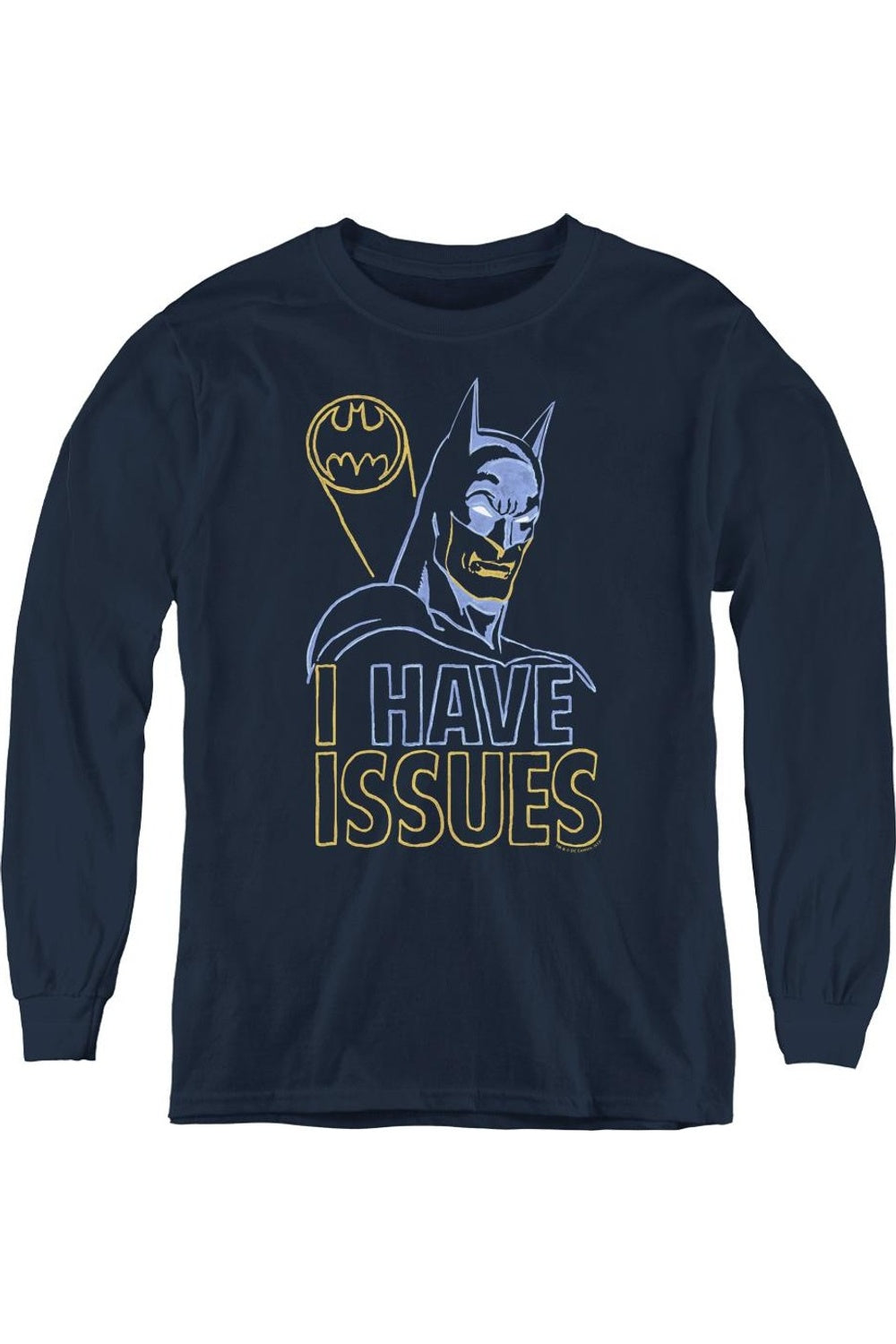 

Футболка с длинным рукавом DC Comics Youth Gildan, темно-синий