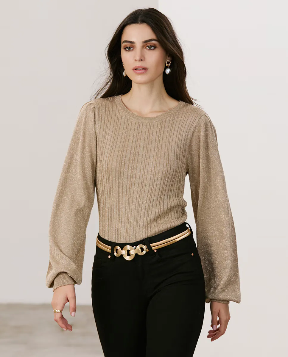 

Женский свитер тонкой вязки с длинными рукавами Vero Moda, карамельный
