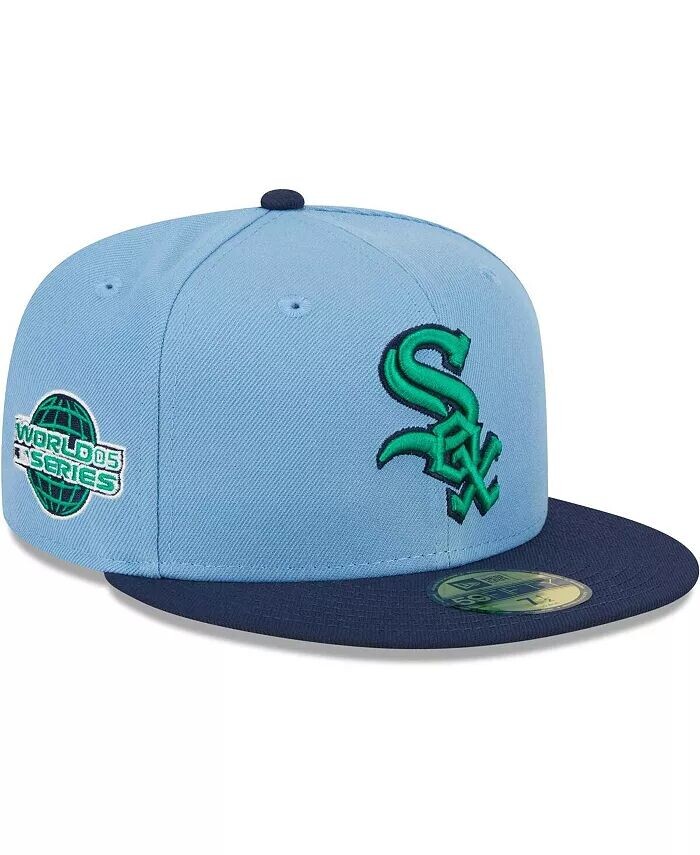 

Мужская светло-голубая, темно-синяя шляпа Chicago White Sox Green Undervisor 59FIFTY New Era