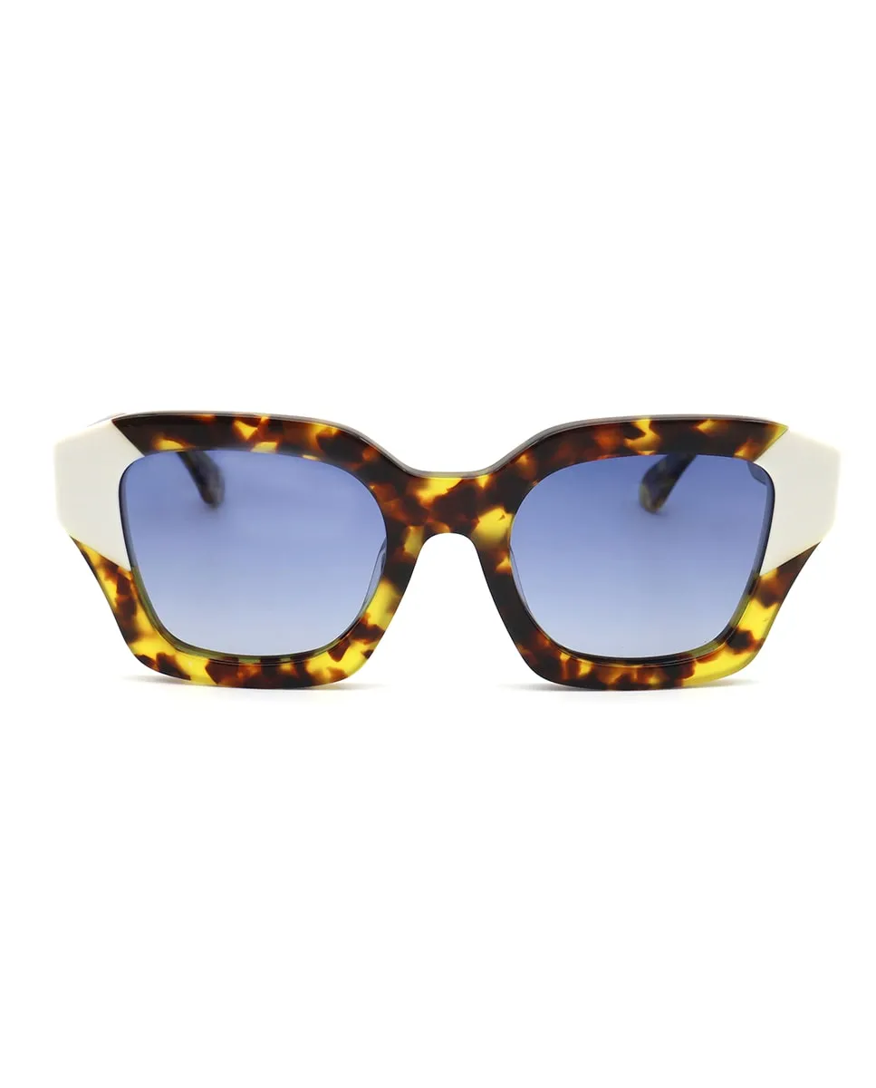 

Женские солнцезащитные очки Mirage квадратные ацетатные в крапа с белыми деталями Montsaint, коричневый