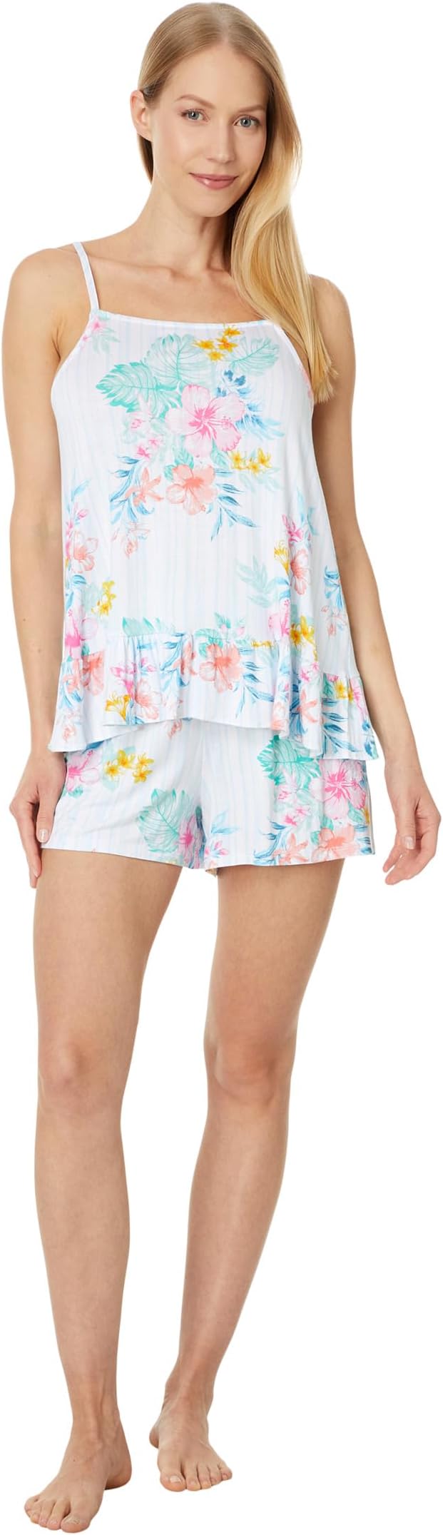 

Пижамный комплект Tommy Bahama Sleeveless Short PJ Set, цвет Stripe Floral