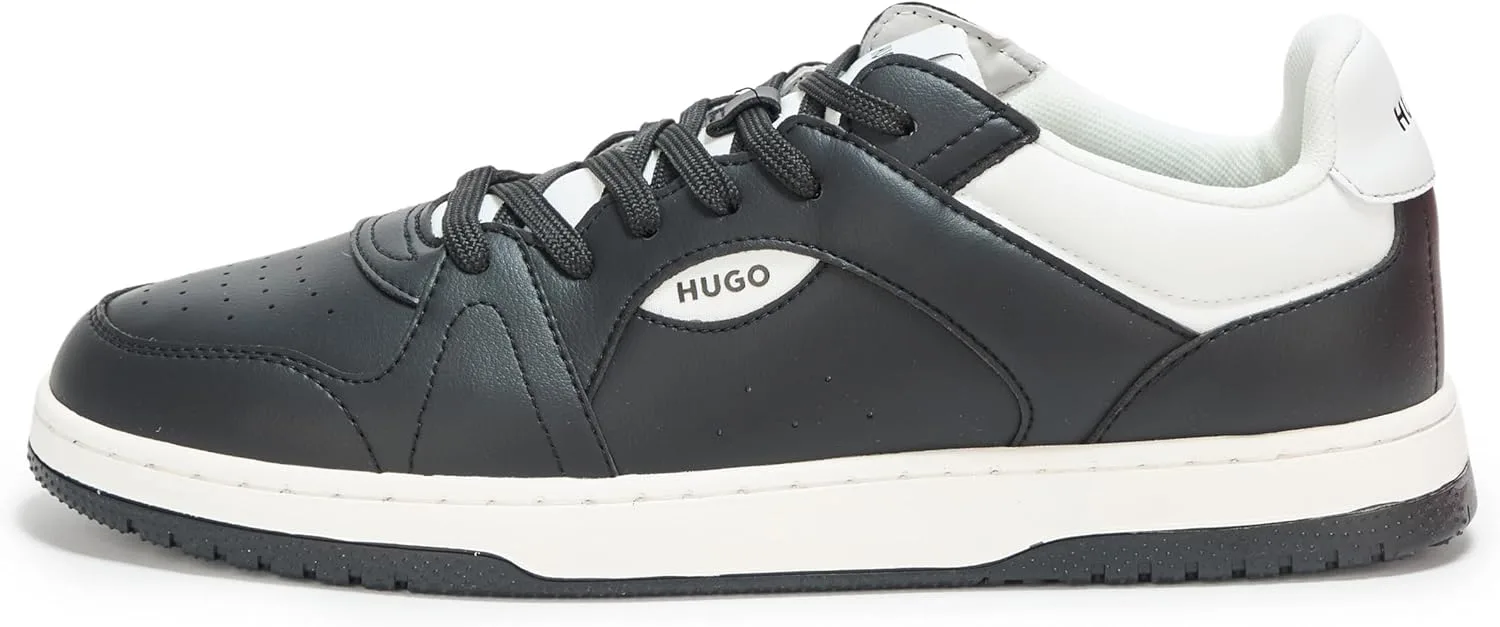 Мужские кожаные кроссовки HUGO Essential Basket, белый — фото 2