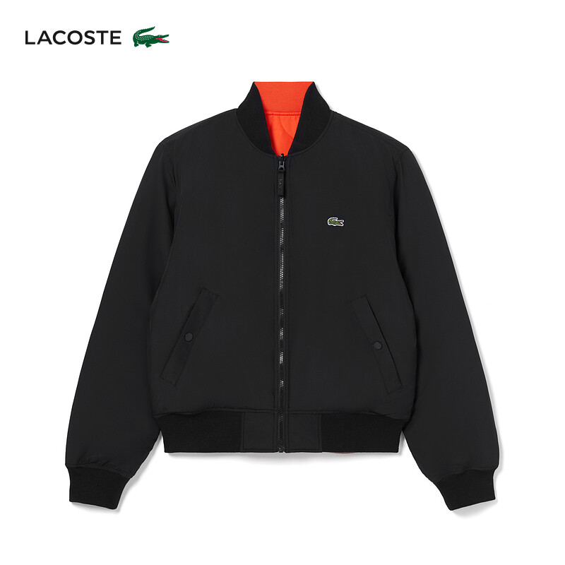 

Куртка короткая мужская Lacoste с двусторонним воротником, черный / оранжевый