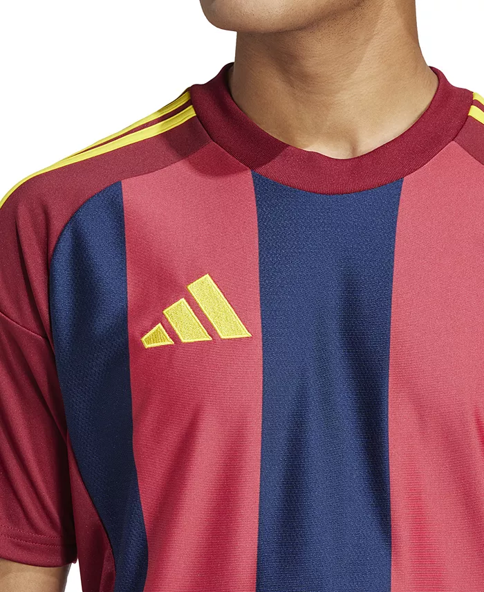 Мужская футболка с полосками и логотипом Jersey adidas, синий — фото 3