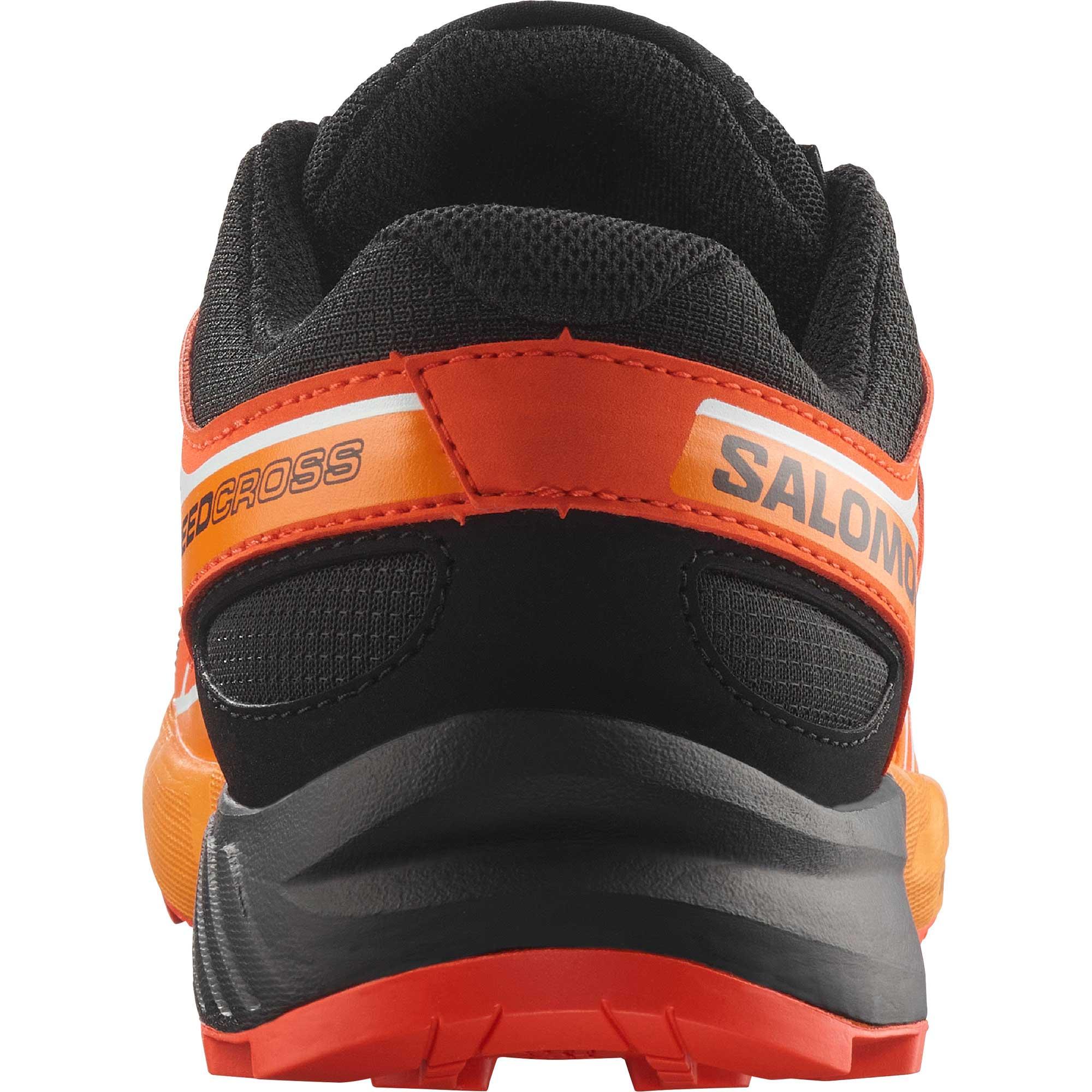 Детские походные ботинки Speedcross Salomon, Black/Cherry Tomato/Turmeric — фото 4