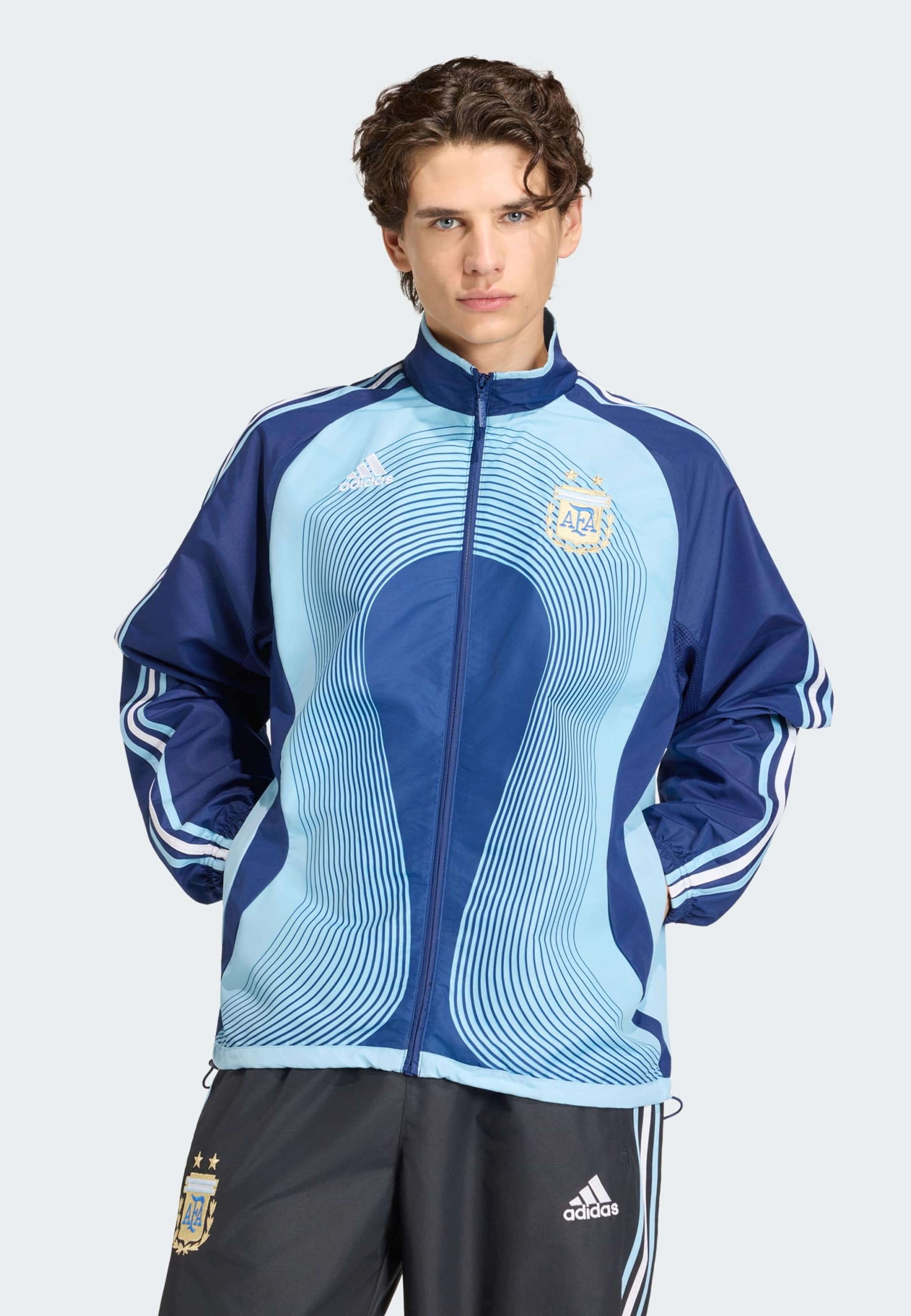 Adidas Performance Спортивная куртка 'Argentinien 2006' в светло-синем и темно-синем цветах — фото 2