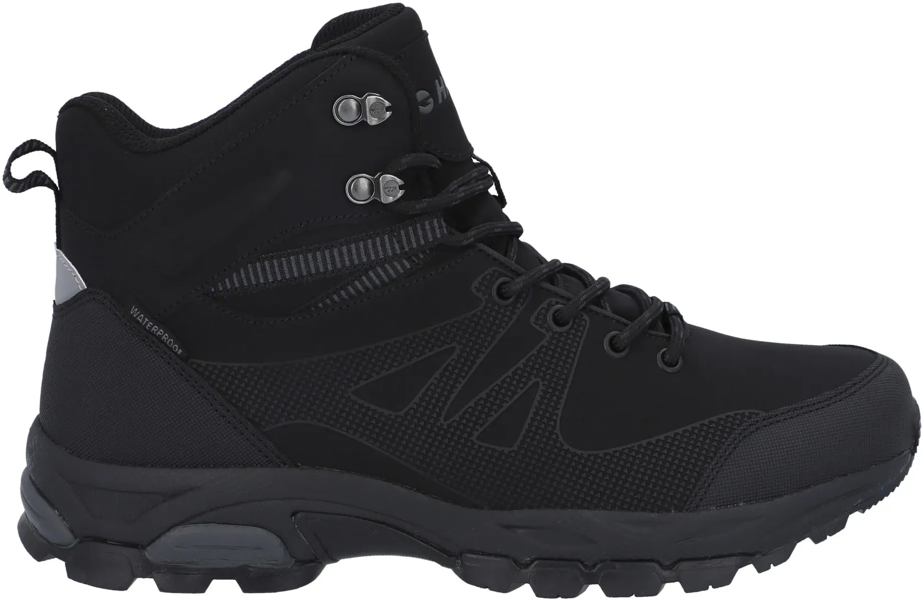 Hi-Tec походная обувь "JACKDAW MID WP", водонепроницаемая, цвет Black/Carbon Grey — фото 2