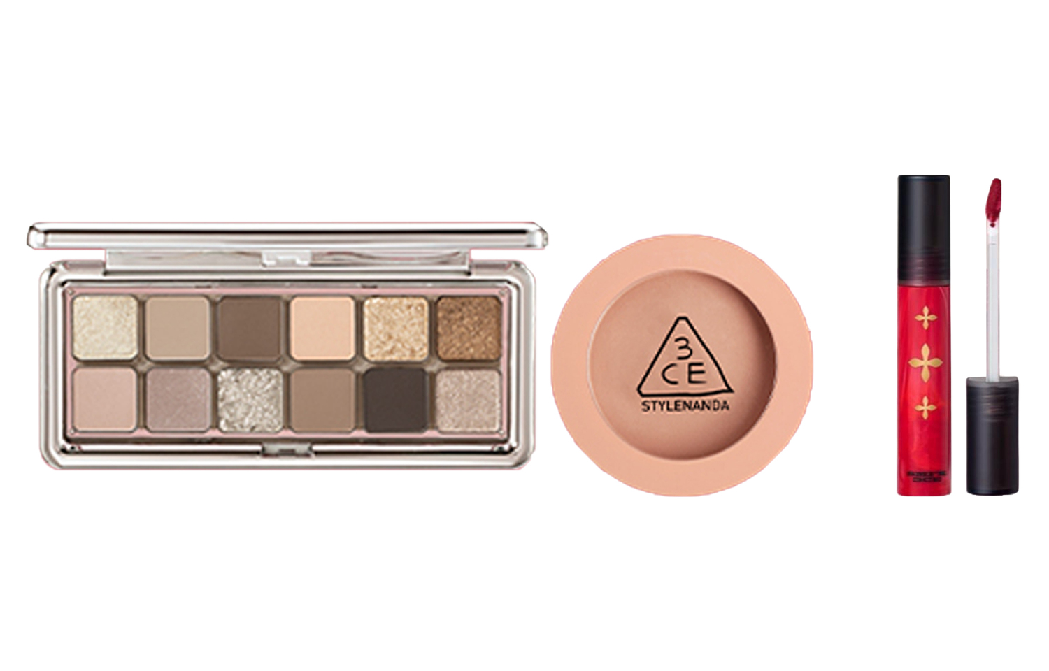 SMFK New Year Limited Edition набор косметики Milk Lip Mud тени для век румяна легко растушевываются стойкие 4g+5.5g+9.5g 3CE — фото 2