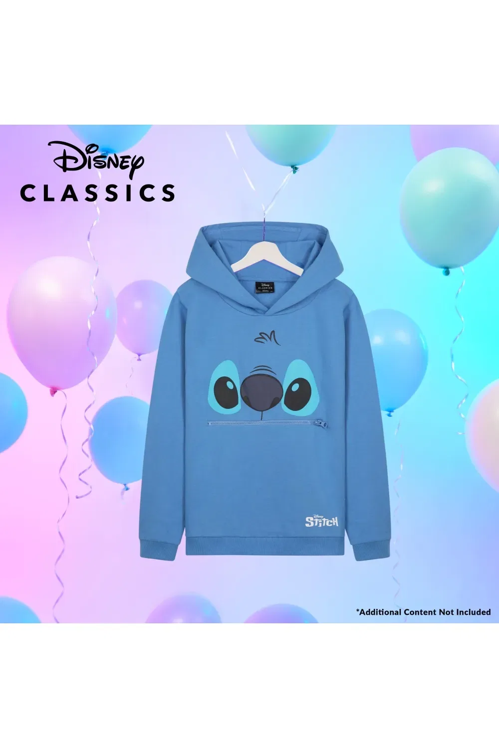 Худи с принтом Stitch Disney, синий — фото 2