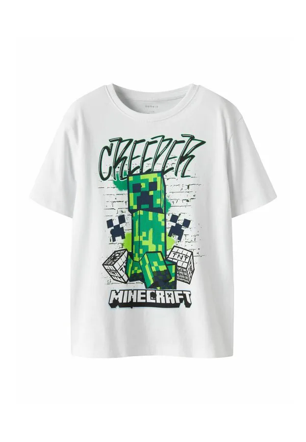 Футболка с принтом коробки nkmdi minecraft Name It, Bright White — фото 2