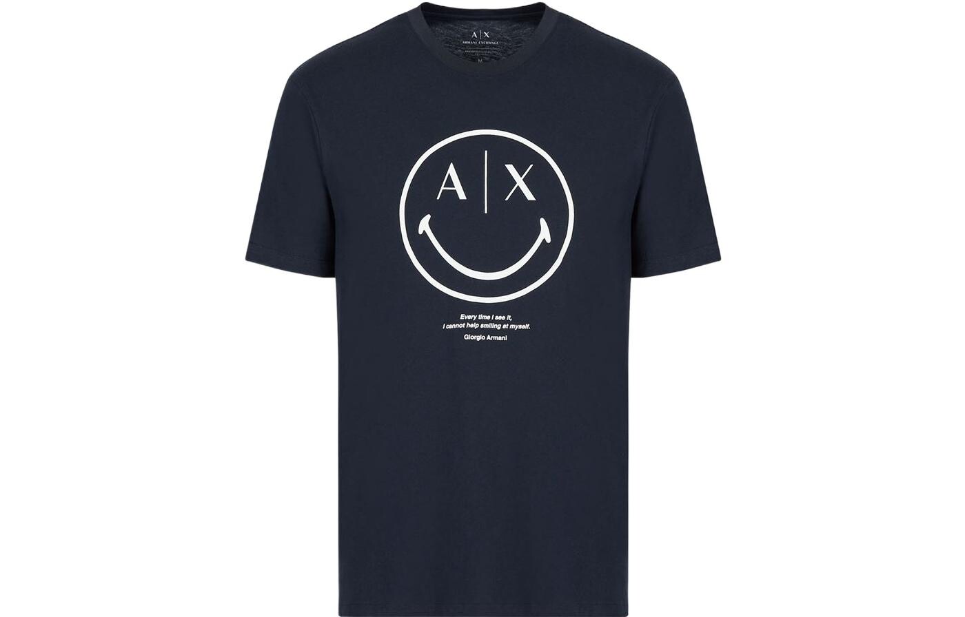 

Футболка Smileyworld X SmileyWorld мужская, темно-синяя Armani Exchange, синий