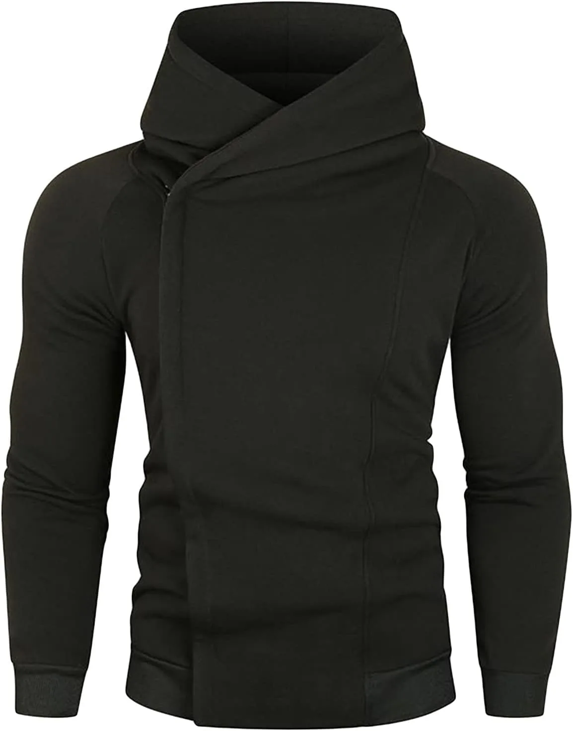 

JEsilunmaMY мужская толстовка с асимметричной молнией, slim fit