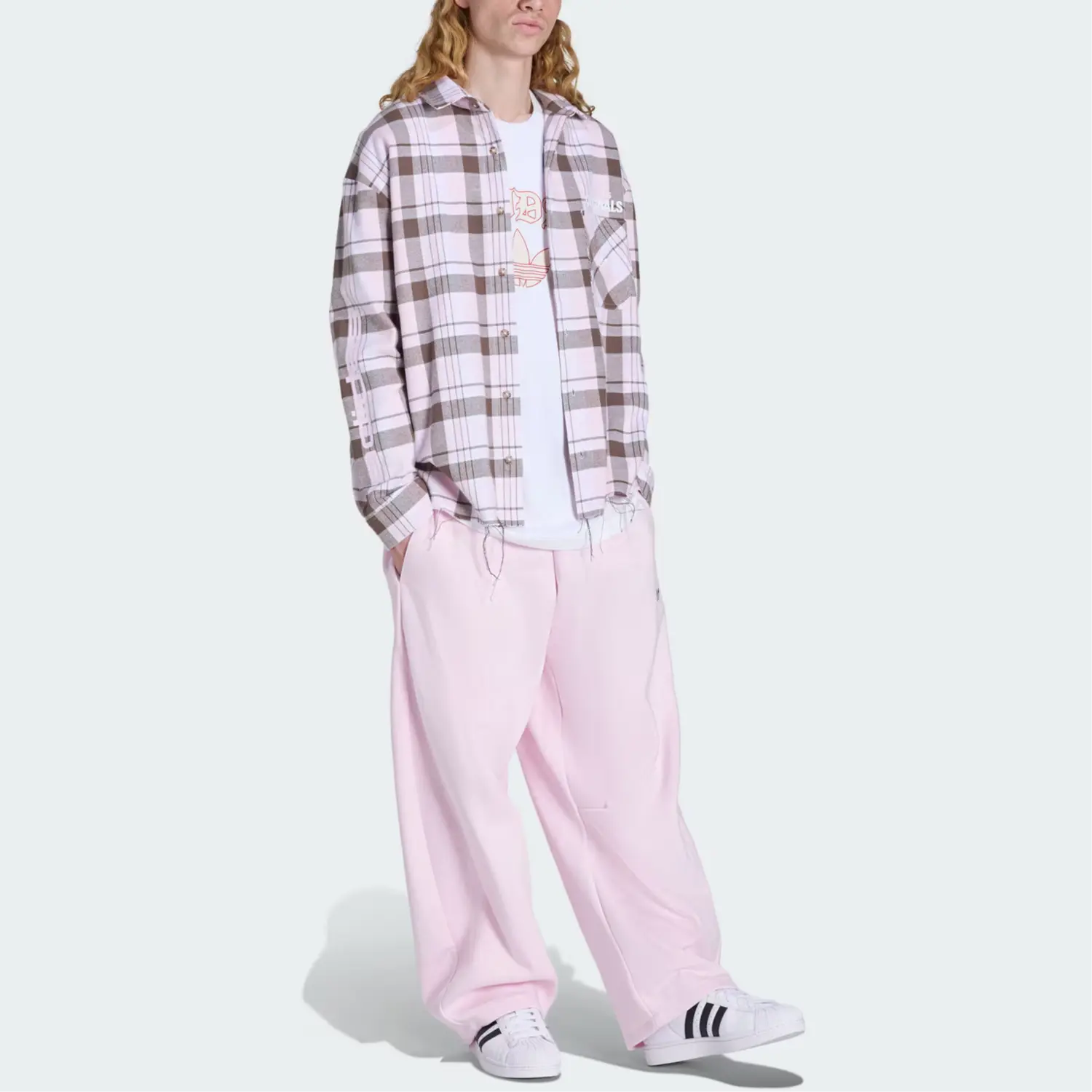 Футболка FW25 мужская Adidas Originals, clear розовый коричневый серый — фото 4