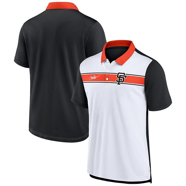 

Мужская поло San Francisco Giants rewind stripe бело-черная Nike