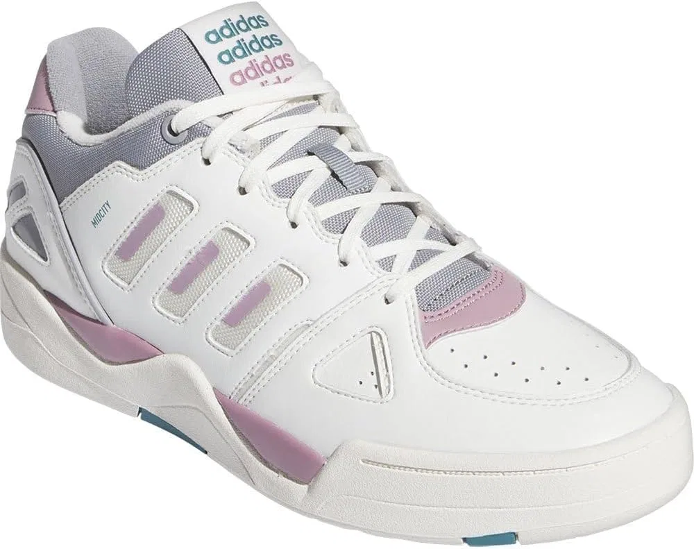 Мужские низкие кроссовки Adidas Midcity, Core White Wonder Orchid Light Onix — фото 4