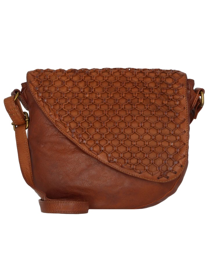 

Сумка через плечо Femi & Nine из кожи, 24 см, коньячного цвета Greenland Nature