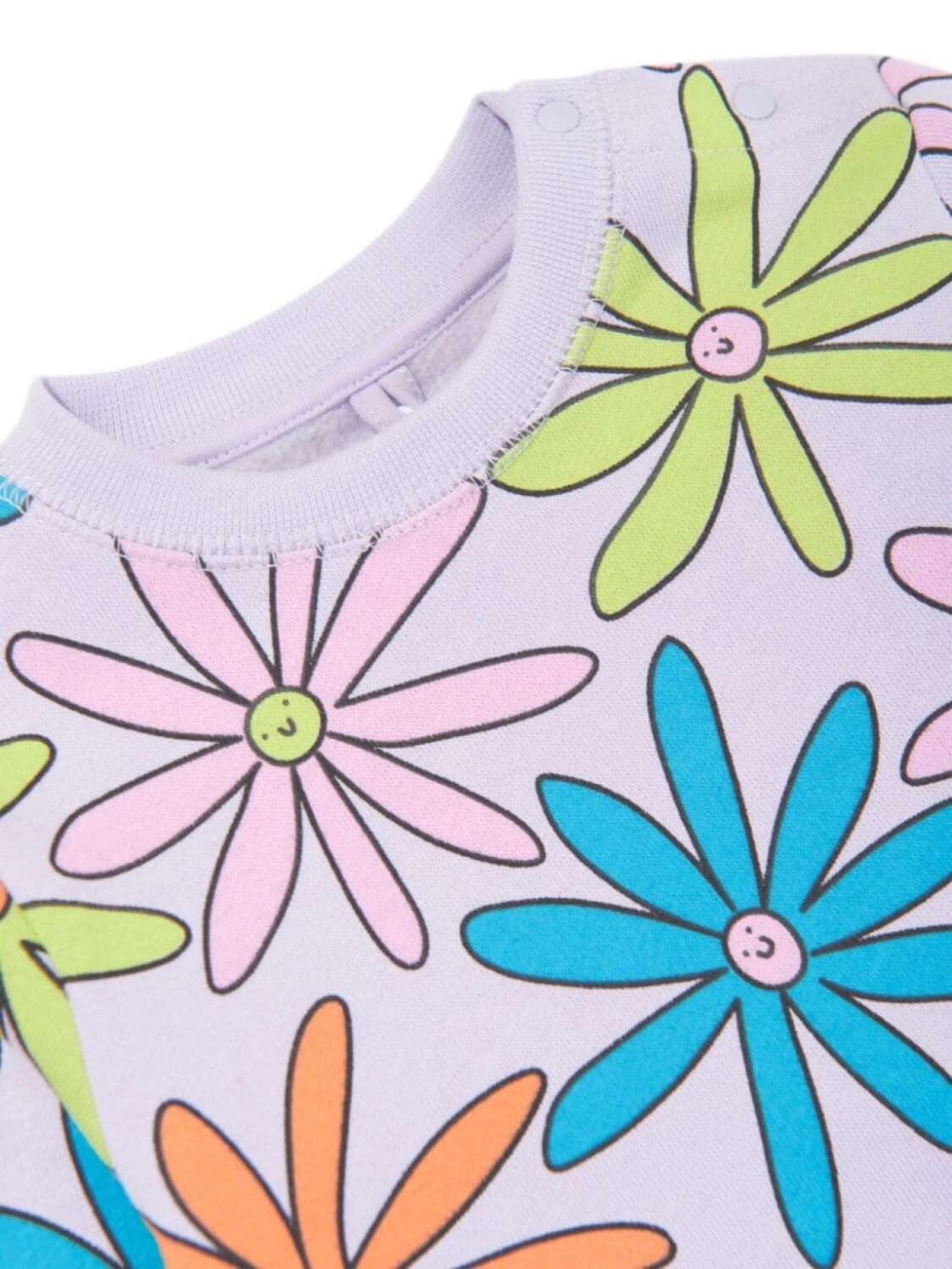 Stella McCartney Kids толстовка с цветочным принтом, фиолетовый — фото 3