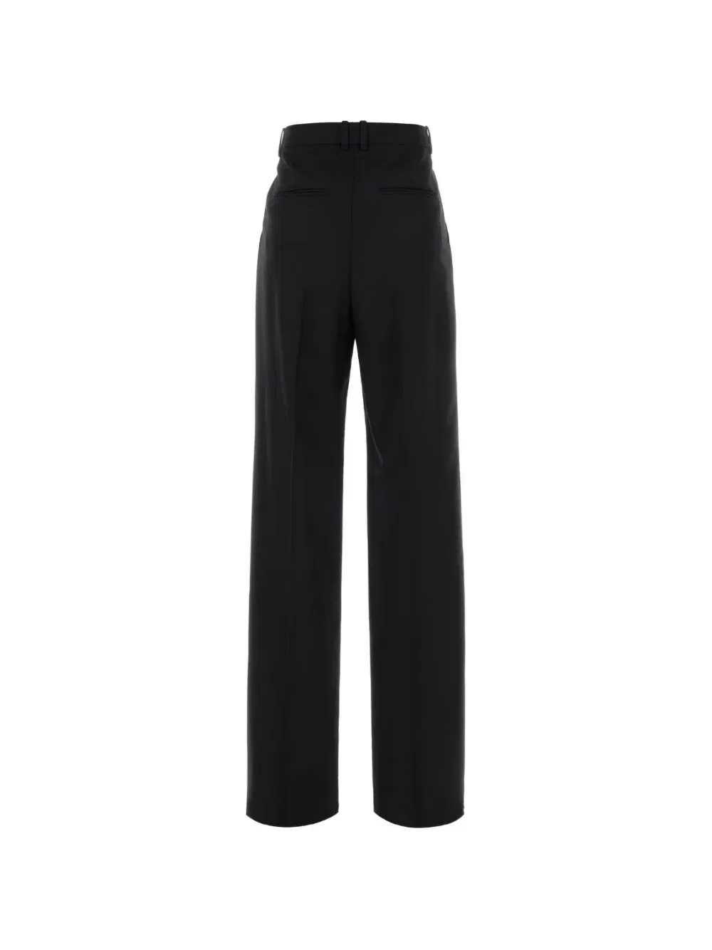 Шерстяные брюки с отглаженными краями Saint Laurent, черный — фото 2