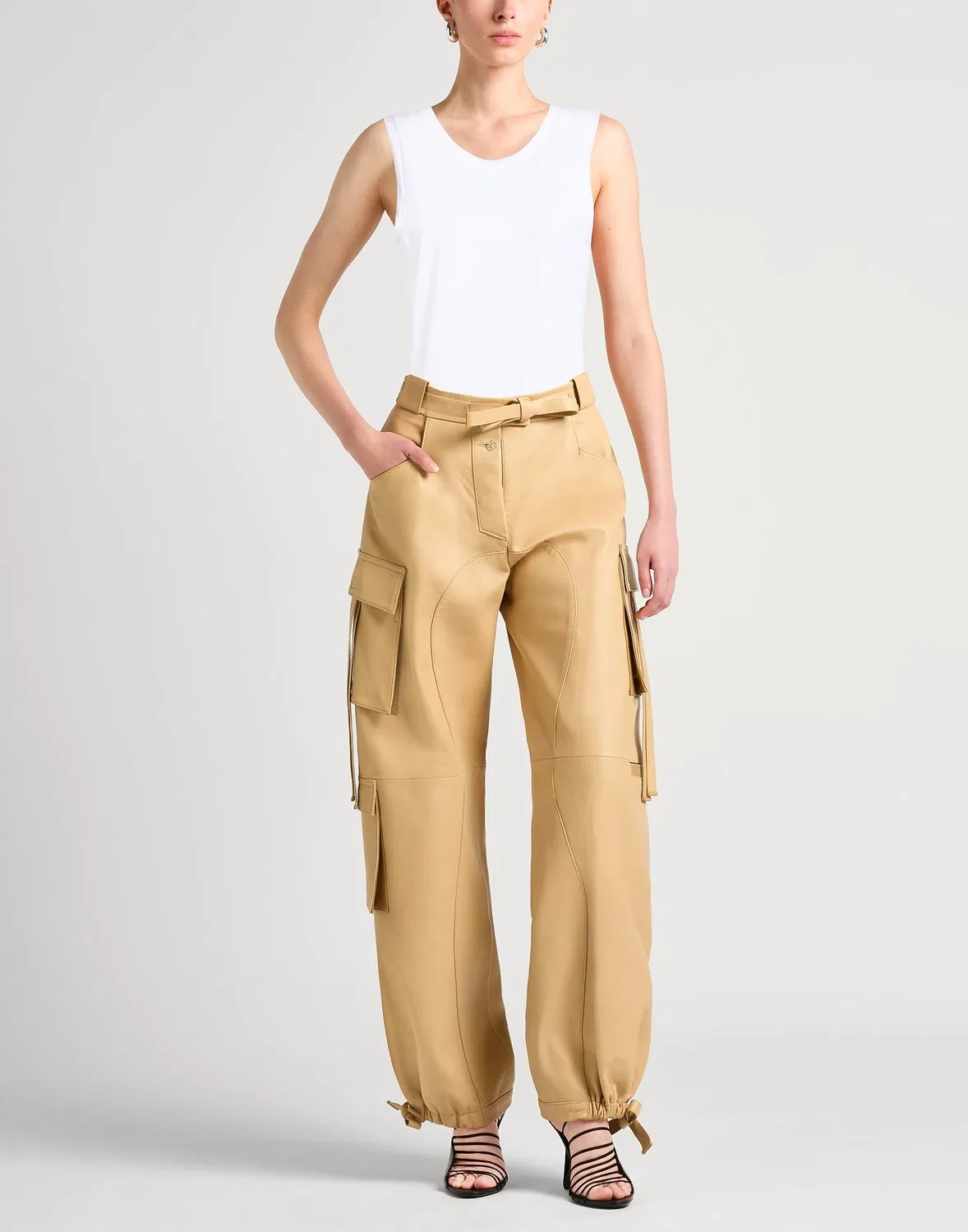 Топ из органического хлопка ACNE STUDIOS белый — фото 2