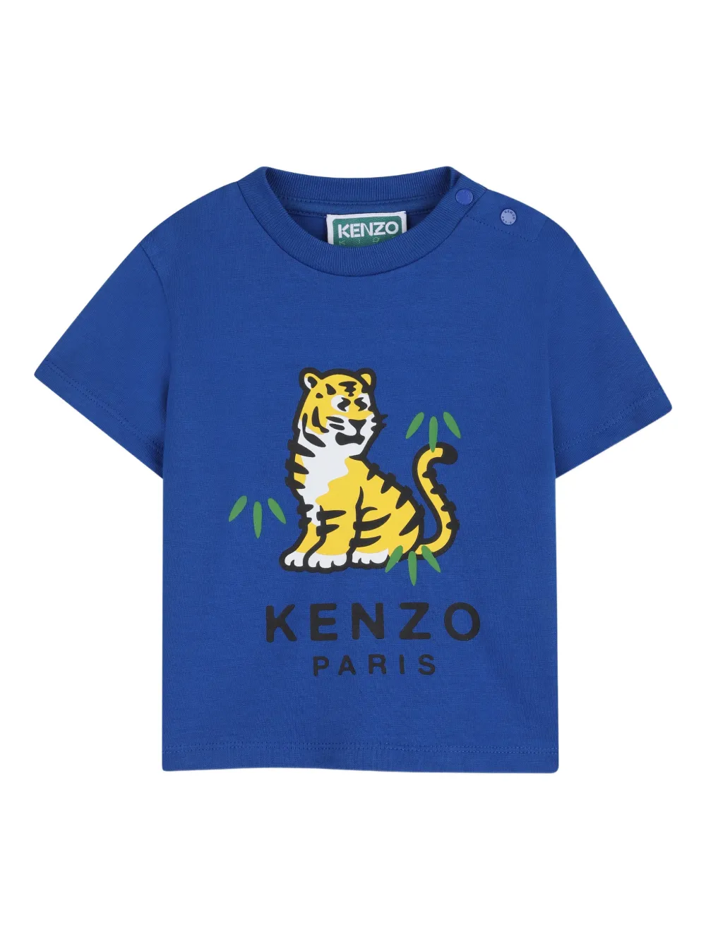 Комплект из топа и шортов с принтом Tiger Kenzo Kids, синий — фото 3