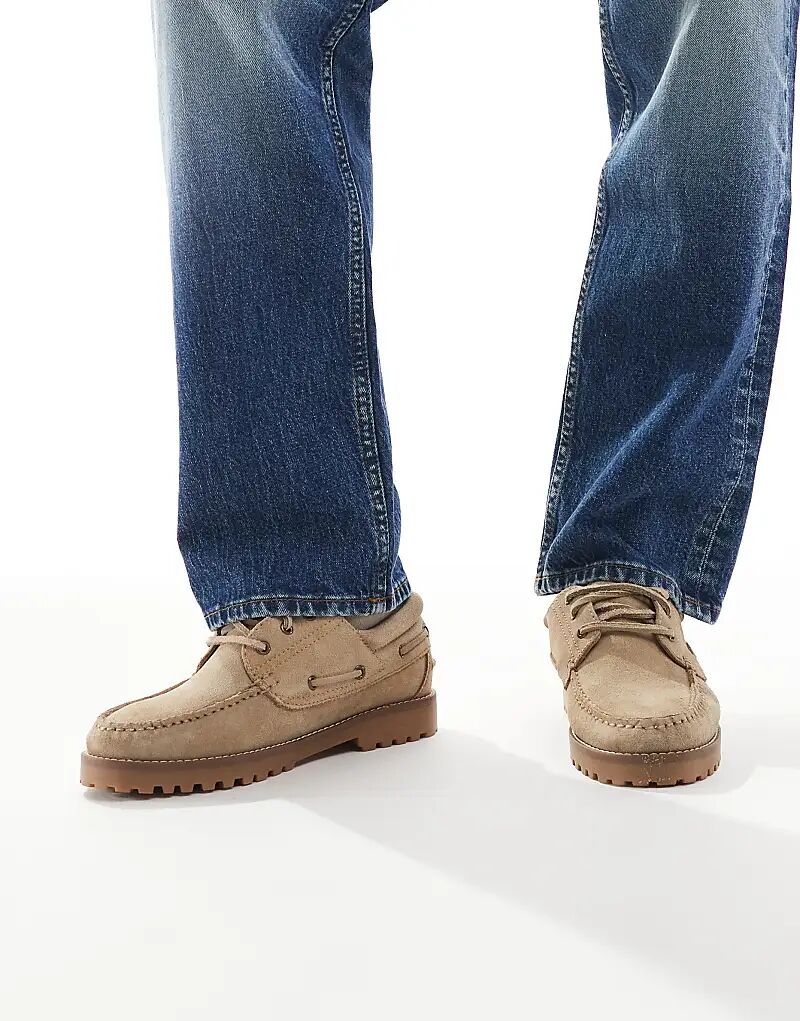 

Замшевые туфли-лодочки Jack & Jones бежевого цвета