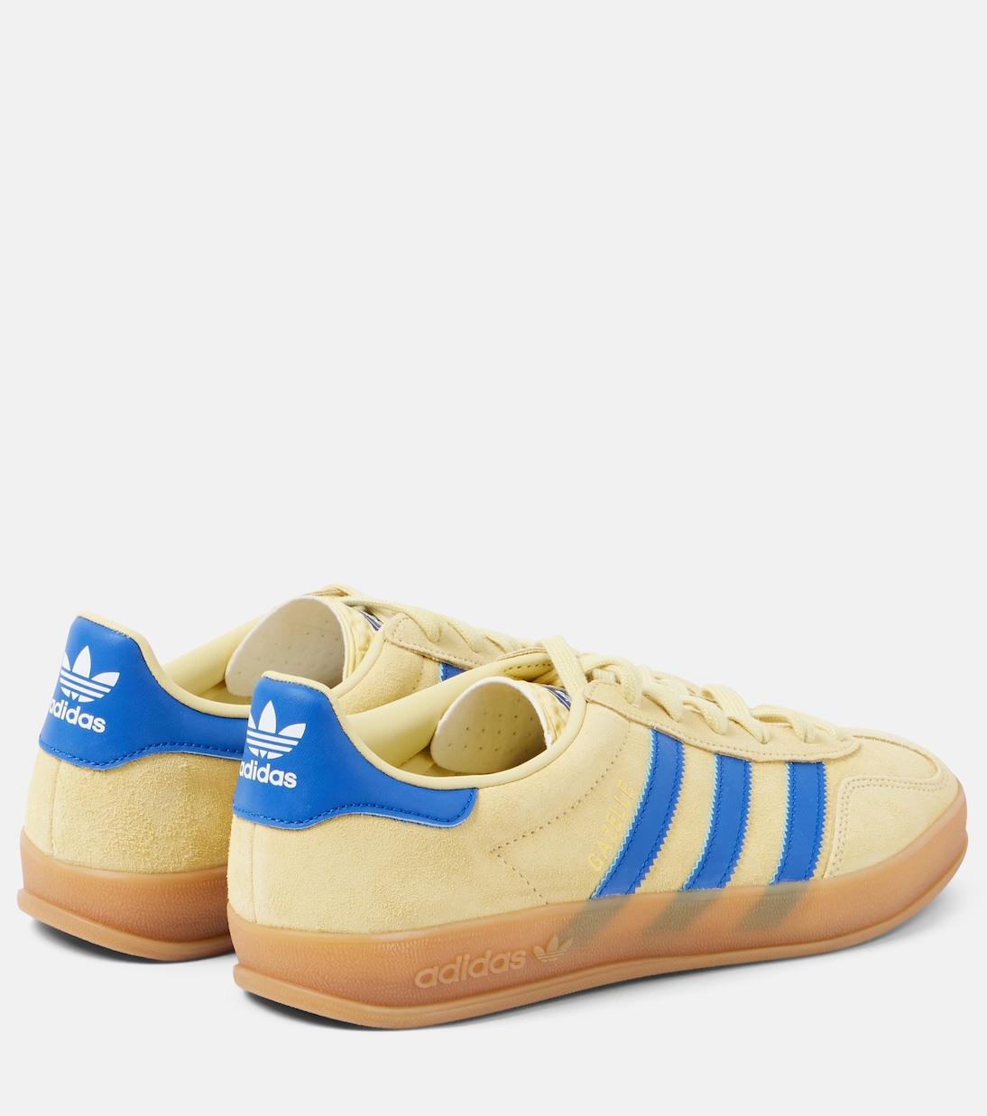 Gazelle замшевые кроссовки для помещений Adidas, Powder Yellow/Team Royal Blue — фото 2
