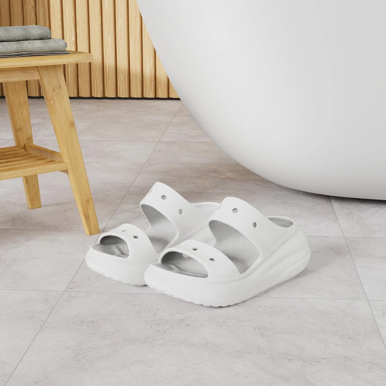 Сандалии Crocs Classic Crush 2076702Y2, White Opulent Garden — фото 2
