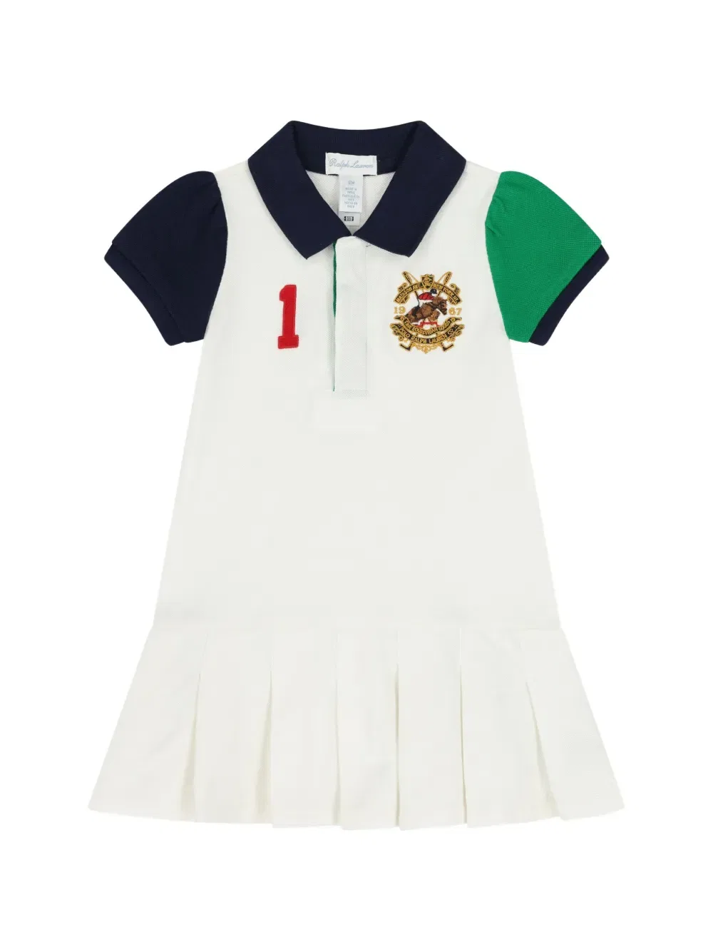 Комплект из двух плиссированных платьев Polo Ralph Lauren Kids, белый — фото 3