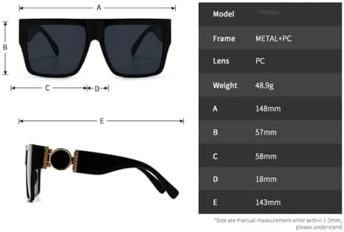 

Винтажные квадратные солнцезащитные очки большого размера для женщин, ретро-очки для мужчин с плоской верхней частью, качественные, модные, необычные очки MTZJH, C8