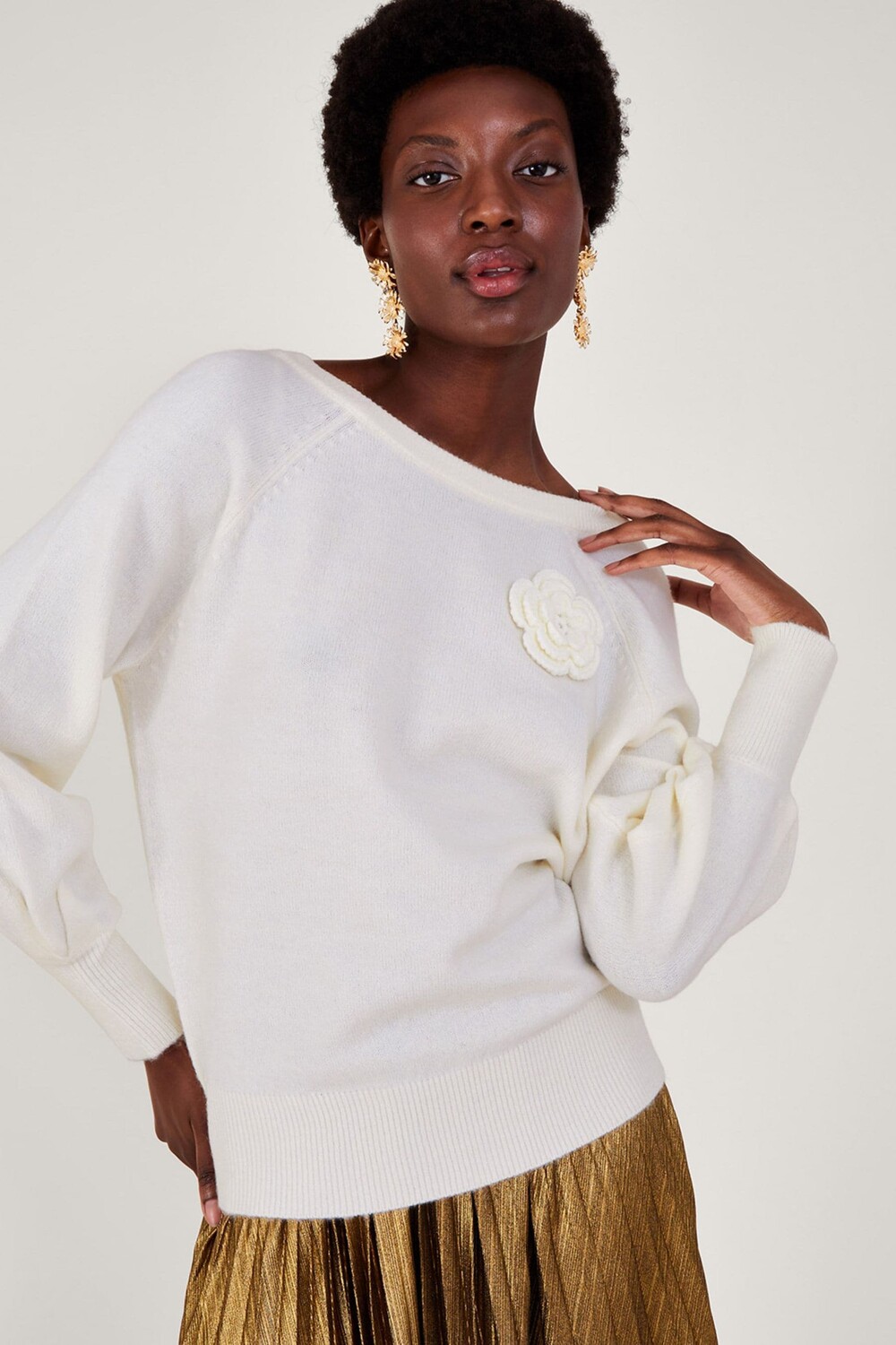 

Джемпер с корсажем Casey Monsoon, бежевый