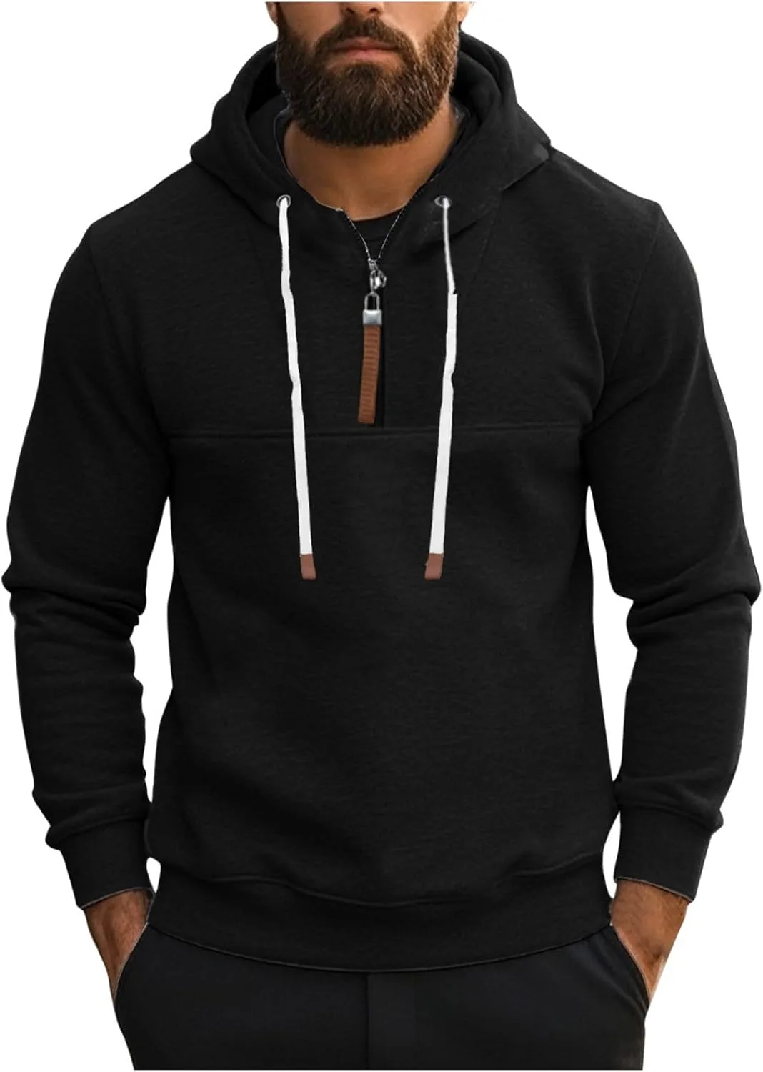 

Толстовка с капюшоном 1/4 Zip для мужчин QUNPIU