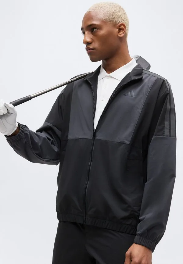 Ветровка beyond с полной молнией Adidas Golf, Black/Carbon — фото 4