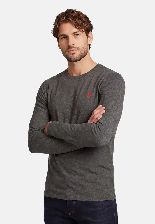 Топ с длинным рукавом Usaaron U.S. Polo Assn., антрацит красный