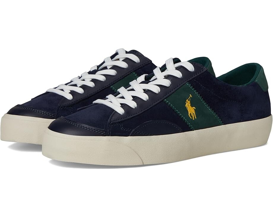 

Кроссовки Polo Ralph Lauren Suede Leather-Sayer Sport-Sneakers-Low Top Lace, цвет Navy/Forest, Зеленый, Кроссовки Polo Ralph Lauren Suede Leather-Sayer Sport-Sneakers-Low Top Lace, цвет Navy/Forest