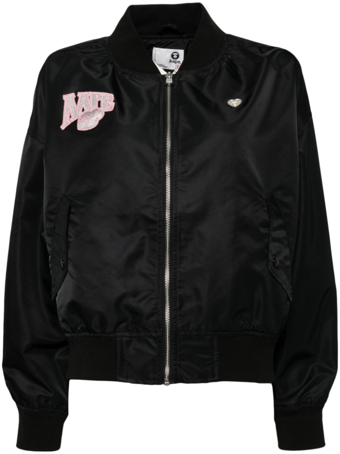 

AAPE BY *A BATHING APE бомбер с логотипом, черный